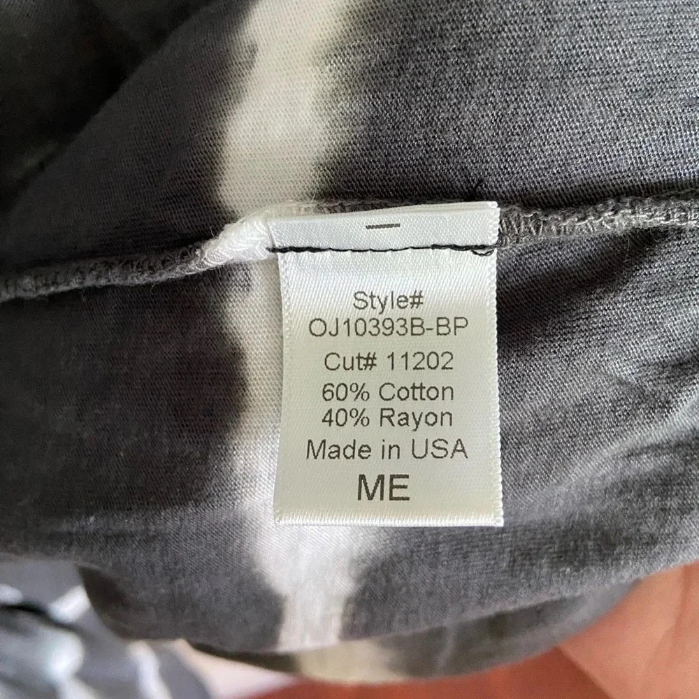 Boston Proper Gray & White Tie Dye Open Front Waterfall Cardigan Sz medium - Picture 2 of 8